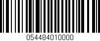 Código de barras (EAN, GTIN, SKU, ISBN): '054484010000'