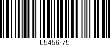 Código de barras (EAN, GTIN, SKU, ISBN): '05456-75'