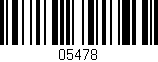 Código de barras (EAN, GTIN, SKU, ISBN): '05478'