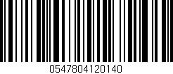 Código de barras (EAN, GTIN, SKU, ISBN): '0547804120140'