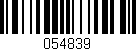 Código de barras (EAN, GTIN, SKU, ISBN): '054839'
