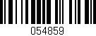 Código de barras (EAN, GTIN, SKU, ISBN): '054859'