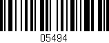 Código de barras (EAN, GTIN, SKU, ISBN): '05494'