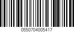 Código de barras (EAN, GTIN, SKU, ISBN): '0550704005417'
