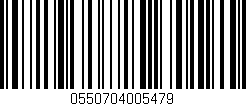 Código de barras (EAN, GTIN, SKU, ISBN): '0550704005479'