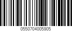 Código de barras (EAN, GTIN, SKU, ISBN): '0550704005905'