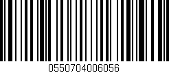 Código de barras (EAN, GTIN, SKU, ISBN): '0550704006056'