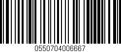 Código de barras (EAN, GTIN, SKU, ISBN): '0550704006667'