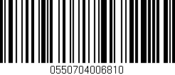 Código de barras (EAN, GTIN, SKU, ISBN): '0550704006810'