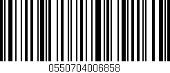 Código de barras (EAN, GTIN, SKU, ISBN): '0550704006858'