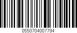 Código de barras (EAN, GTIN, SKU, ISBN): '0550704007794'