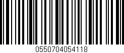 Código de barras (EAN, GTIN, SKU, ISBN): '0550704054118'