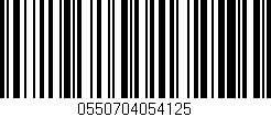 Código de barras (EAN, GTIN, SKU, ISBN): '0550704054125'
