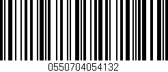 Código de barras (EAN, GTIN, SKU, ISBN): '0550704054132'