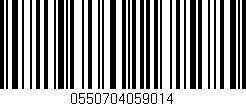 Código de barras (EAN, GTIN, SKU, ISBN): '0550704059014'
