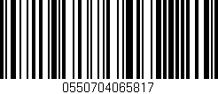Código de barras (EAN, GTIN, SKU, ISBN): '0550704065817'