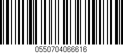 Código de barras (EAN, GTIN, SKU, ISBN): '0550704066616'