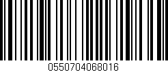 Código de barras (EAN, GTIN, SKU, ISBN): '0550704068016'