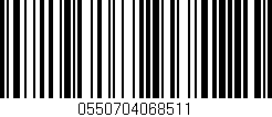 Código de barras (EAN, GTIN, SKU, ISBN): '0550704068511'