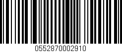 Código de barras (EAN, GTIN, SKU, ISBN): '0552870002910'