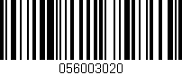Código de barras (EAN, GTIN, SKU, ISBN): '056003020'