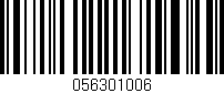 Código de barras (EAN, GTIN, SKU, ISBN): '056301006'