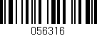 Código de barras (EAN, GTIN, SKU, ISBN): '056316'