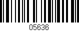 Código de barras (EAN, GTIN, SKU, ISBN): '05636'