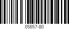 Código de barras (EAN, GTIN, SKU, ISBN): '05657-80'