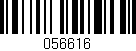 Código de barras (EAN, GTIN, SKU, ISBN): '056616'
