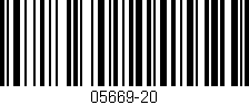 Código de barras (EAN, GTIN, SKU, ISBN): '05669-20'
