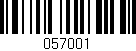 Código de barras (EAN, GTIN, SKU, ISBN): '057001'