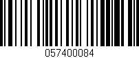Código de barras (EAN, GTIN, SKU, ISBN): '057400084'