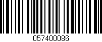 Código de barras (EAN, GTIN, SKU, ISBN): '057400086'