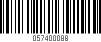 Código de barras (EAN, GTIN, SKU, ISBN): '057400088'