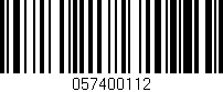 Código de barras (EAN, GTIN, SKU, ISBN): '057400112'