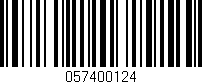Código de barras (EAN, GTIN, SKU, ISBN): '057400124'