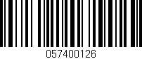 Código de barras (EAN, GTIN, SKU, ISBN): '057400126'
