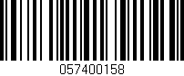 Código de barras (EAN, GTIN, SKU, ISBN): '057400158'
