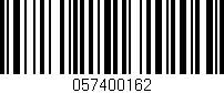 Código de barras (EAN, GTIN, SKU, ISBN): '057400162'