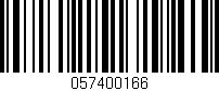 Código de barras (EAN, GTIN, SKU, ISBN): '057400166'