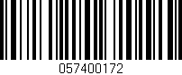 Código de barras (EAN, GTIN, SKU, ISBN): '057400172'