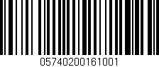 Código de barras (EAN, GTIN, SKU, ISBN): '05740200161001'