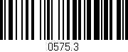 Código de barras (EAN, GTIN, SKU, ISBN): '0575.3'