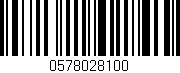 Código de barras (EAN, GTIN, SKU, ISBN): '0578028100'