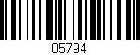 Código de barras (EAN, GTIN, SKU, ISBN): '05794'