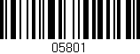 Código de barras (EAN, GTIN, SKU, ISBN): '05801'