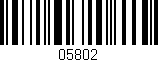 Código de barras (EAN, GTIN, SKU, ISBN): '05802'