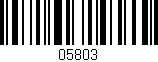 Código de barras (EAN, GTIN, SKU, ISBN): '05803'