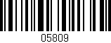 Código de barras (EAN, GTIN, SKU, ISBN): '05809'